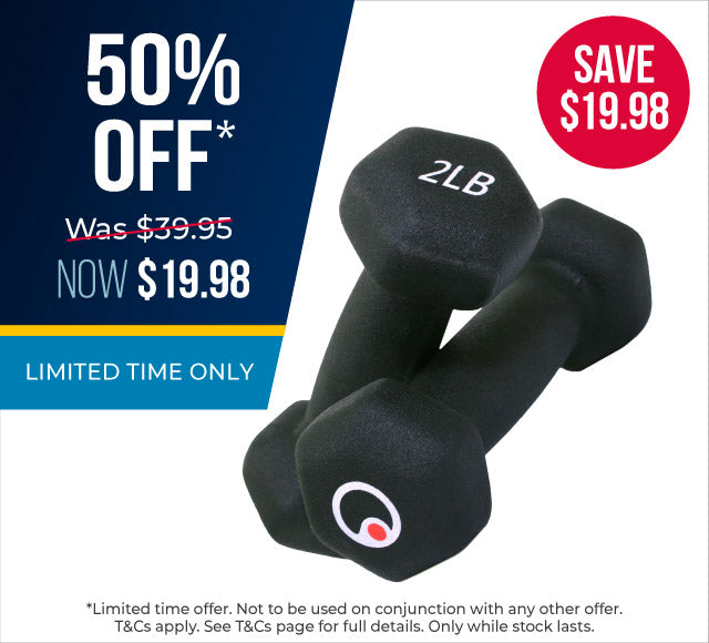 Dumbbell set in discount stock